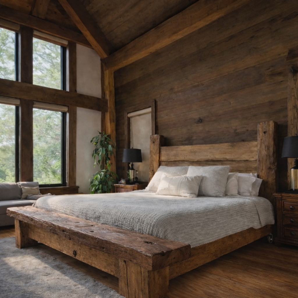 Reclaimed Timber Bed – Beam Frame | W² Wood Co.